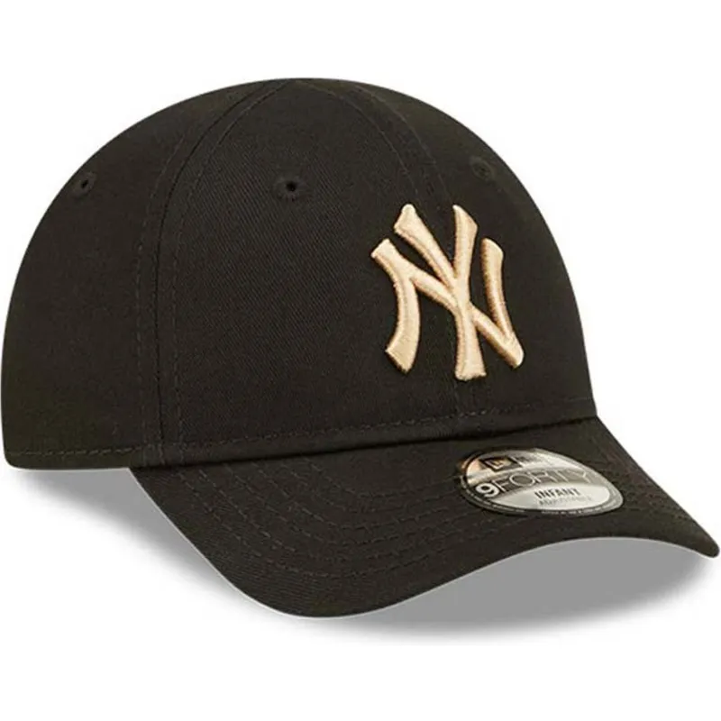 cap-zaobljena-black-adjustable-strap-za-djecu-pequeno-9forty-league-essential-new-york-yankees-mlb-new-era