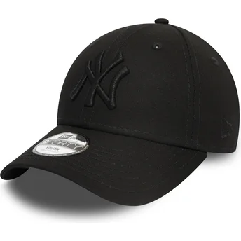 Kapa zaobljena crna podesiva traka za djecu 9FORTY League Essential New York Yankees MLB New Era