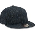 new-era-flat-brim-9fifty-tweed-navy-blue-adjustable-cap