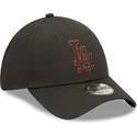 kapa-zaobljena-crna-podesiv-9forty-team-outline-los-angeles-dodgers-mlb-new-era