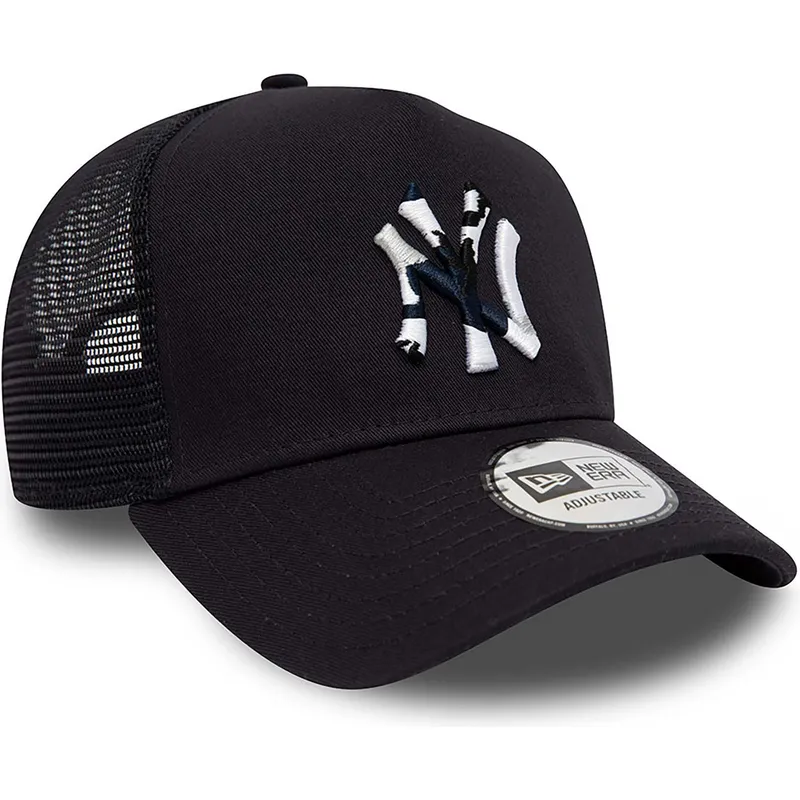 kapa-zaobljena-mornarsko-plava-snapback-a-frame-team-camo-infill-new-york-yankees-mlb-new-era