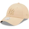 cap-zaobljena-beige-adjustable-strap-9forty-league-essential-new-york-yankees-mlb-new-era