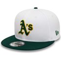 new-era-flat-brim-rickey-henderson-9fifty-crown-patches-oakland-athletics-mlb-white-and-green-snapback-cap