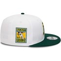 new-era-flat-brim-rickey-henderson-9fifty-crown-patches-oakland-athletics-mlb-white-and-green-snapback-cap