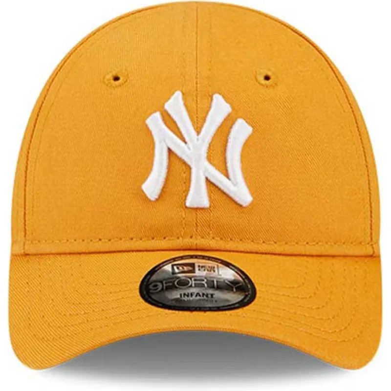 kapa-zaobljena-narancasta-podesiv-za-djecu-9forty-league-essential-new-york-yankees-mlb-new-era