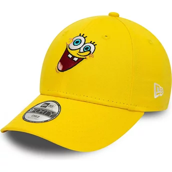 New Era Curved Brim Youth 9FORTY SpongeBob SquarePants Yellow Adjustable Cap