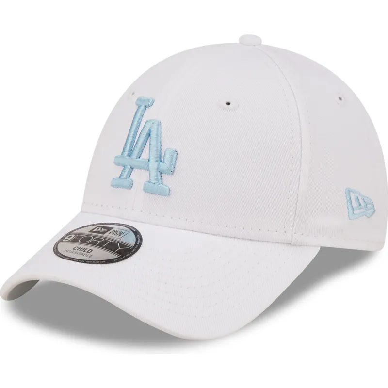 kapa-zaobljena-bijela-podesiv-za-djecu-9forty-league-essential-los-angeles-dodgers-mlb-new-era