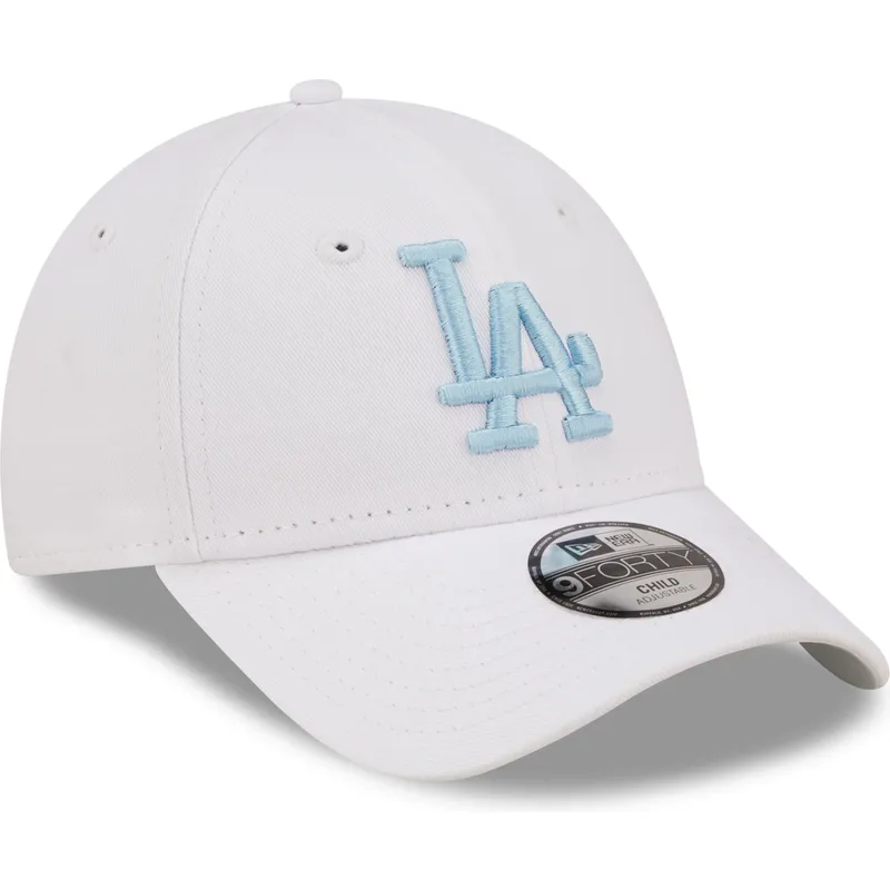 kapa-zaobljena-bijela-podesiv-za-djecu-9forty-league-essential-los-angeles-dodgers-mlb-new-era