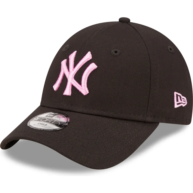 kapa-zaobljena-crna-podesiv-za-djecu-rosa-9forty-league-essential-new-york-yankees-mlb-new-era