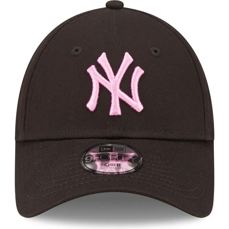 kapa-zaobljena-crna-podesiv-za-djecu-rosa-9forty-league-essential-new-york-yankees-mlb-new-era