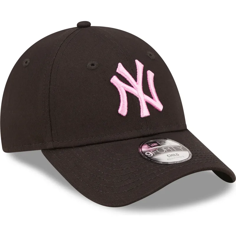 kapa-zaobljena-crna-podesiv-za-djecu-rosa-9forty-league-essential-new-york-yankees-mlb-new-era