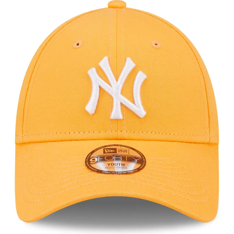 kapa-zaobljena-narancasta-podesiv-za-djecu-9forty-league-essential-new-york-yankees-mlb-new-era