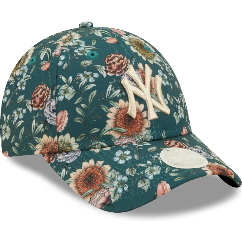 kapa-zaobljena-zelena-podesiv-9forty-all-over-print-floral-new-york-yankees-mlb-new-era