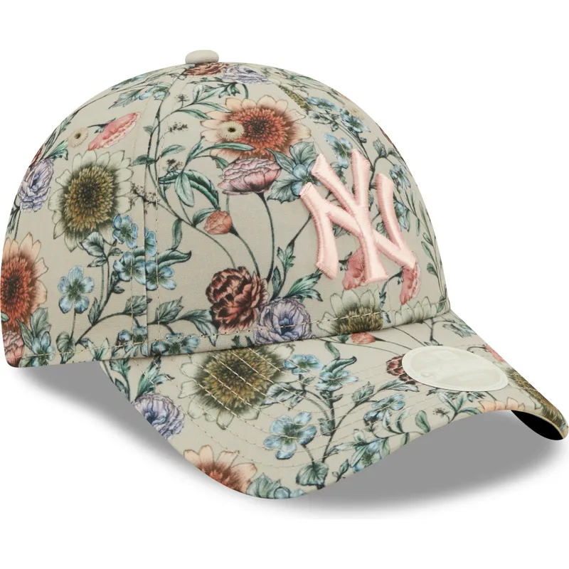 kape-zaobljena-bez-podesiva-traka-9forty-all-over-print-floral-new-york-yankees-mlb-new-era