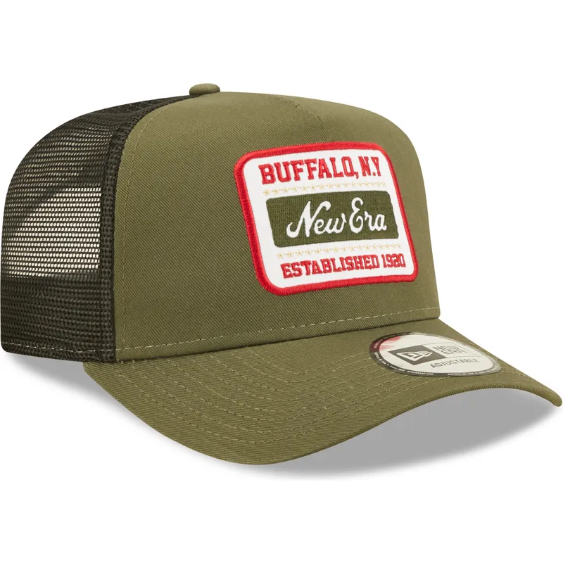 kapa-zaobljena-zelena-snapback-buffalo-new-york-a-frame-state-patch-new-era