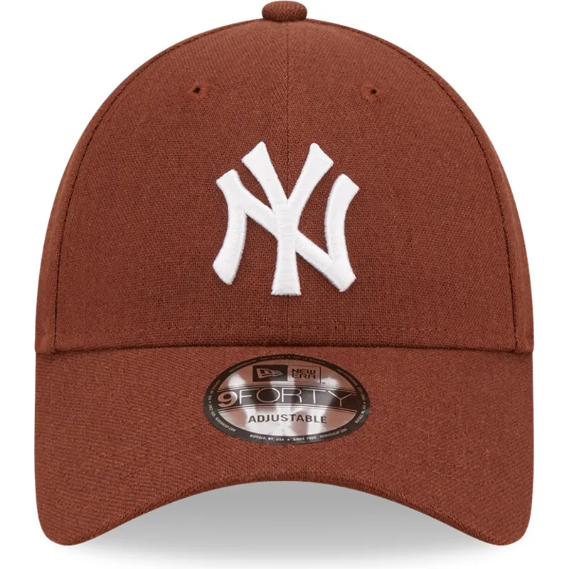 kapa-zaobljena-smeda-podesiv-9forty-linen-new-york-yankees-mlb-new-era