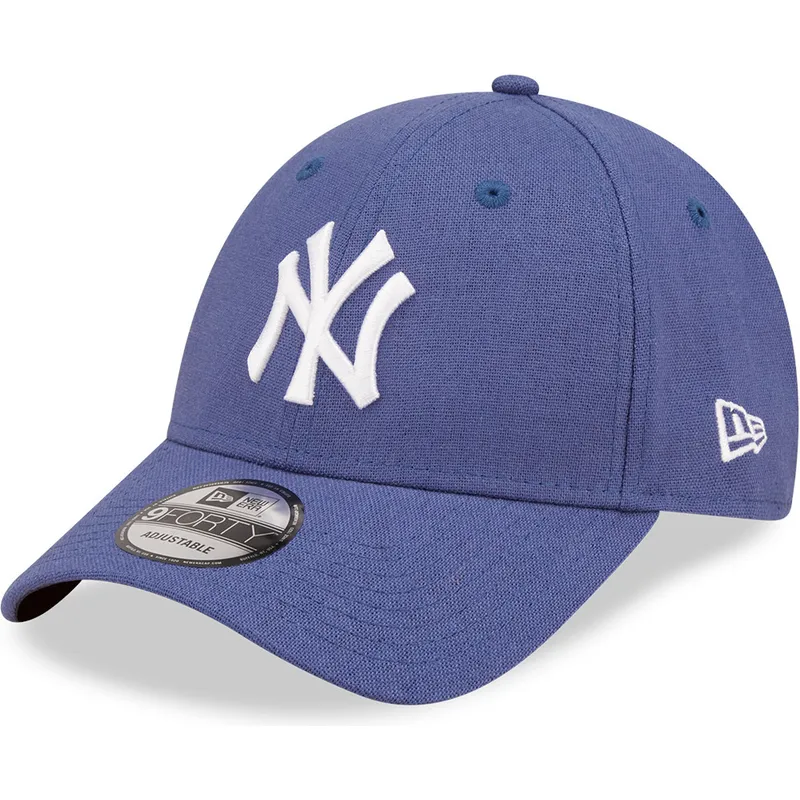 kapa-zaobljena-plava-podesiv-9forty-linen-new-york-yankees-mlb-new-era