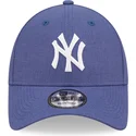 kapa-zaobljena-plava-podesiv-9forty-linen-new-york-yankees-mlb-new-era