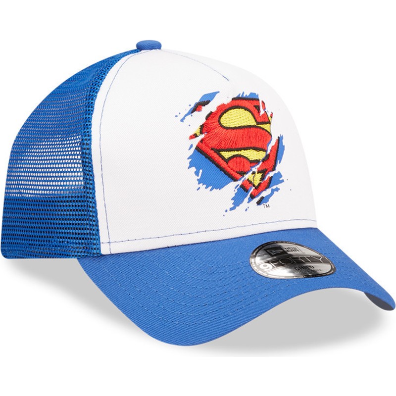 new-era-youth-superman-a-frame-dc-comics-blue-and-white-trucker-hat