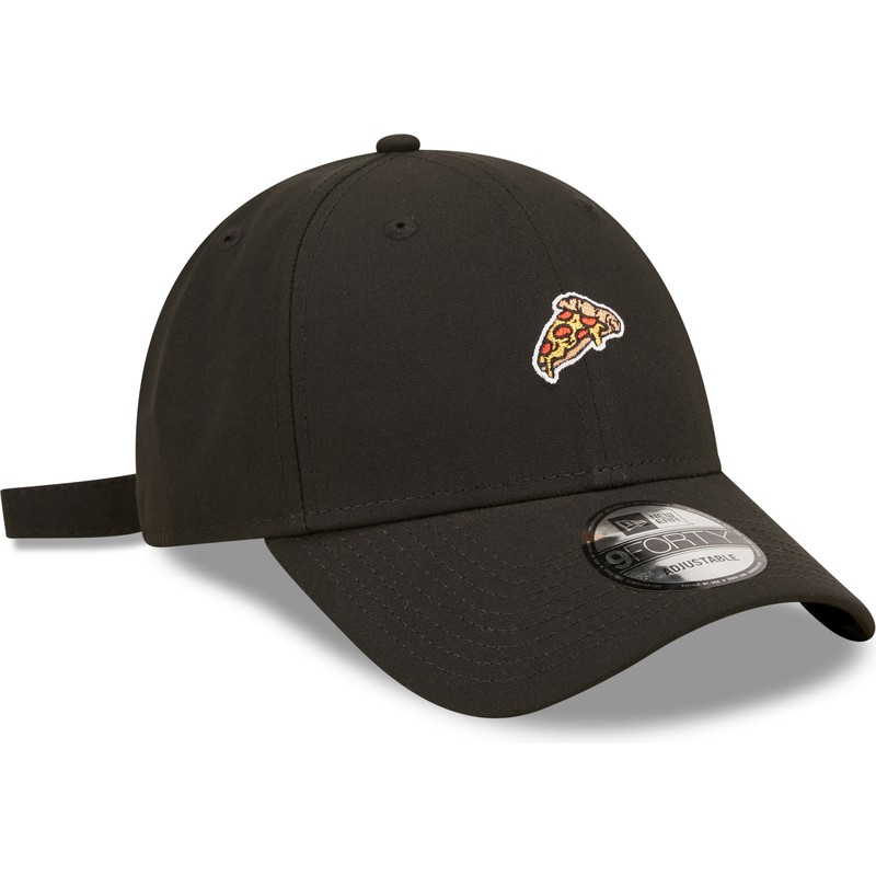 new-era-curved-brim-pizza-have-a-slice-9forty-food-icon-black-adjustable-cap