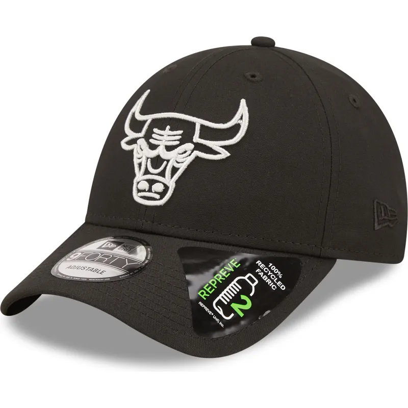 kapa-zaobljena-crna-podesiv-9forty-repreve-monochrom-chicago-bulls-nba-new-era