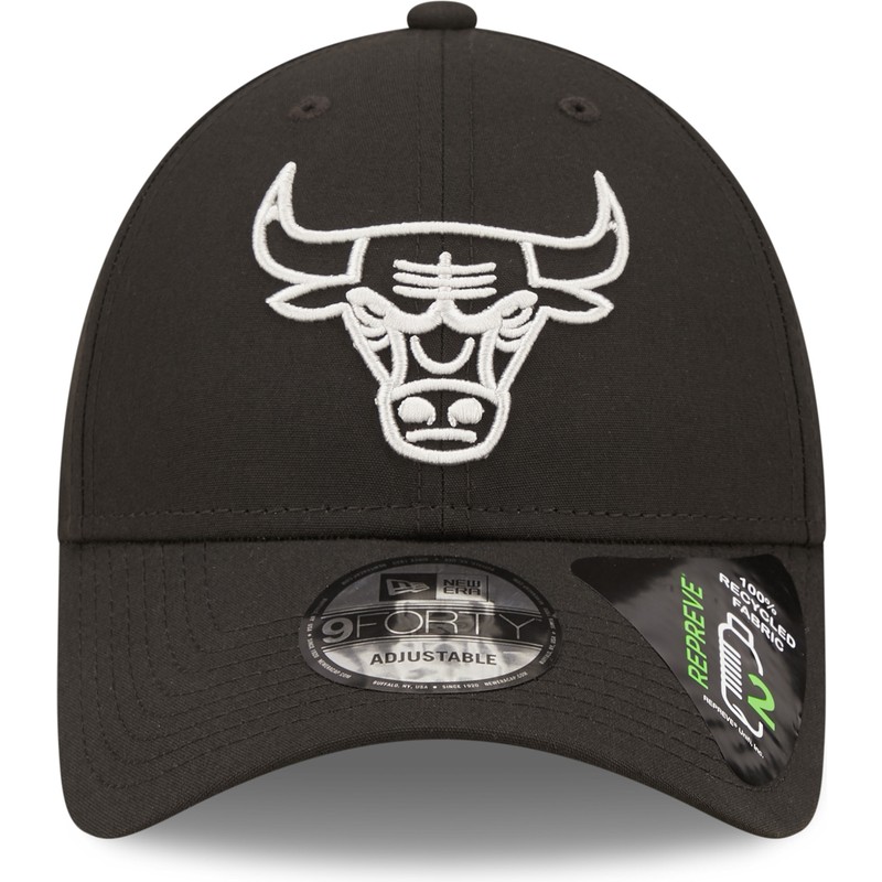 new-era-curved-brim-9forty-repreve-monochrom-chicago-bulls-nba-black-adjustable-cap