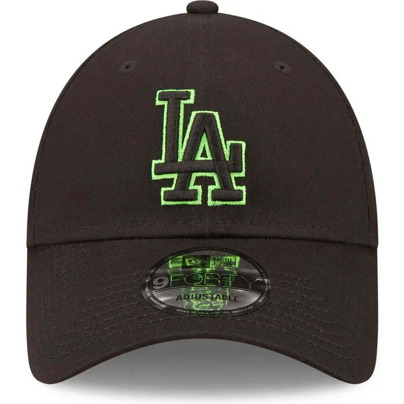 kapa-zaobljena-crna-podesiv-9forty-neon-outline-los-angeles-dodgers-mlb-new-era