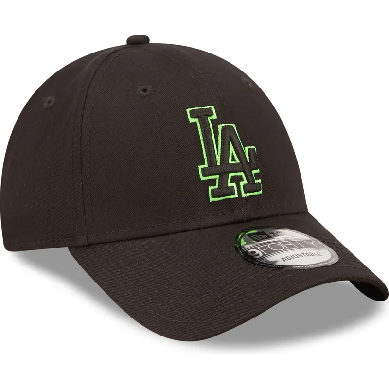 kapa-zaobljena-crna-podesiv-9forty-neon-outline-los-angeles-dodgers-mlb-new-era