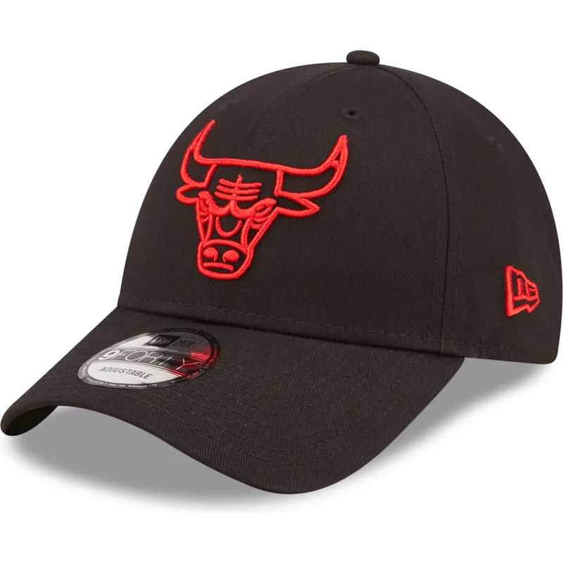 kapa-zaobljena-crna-podesiv-9forty-neon-outline-chicago-bulls-nba-new-era