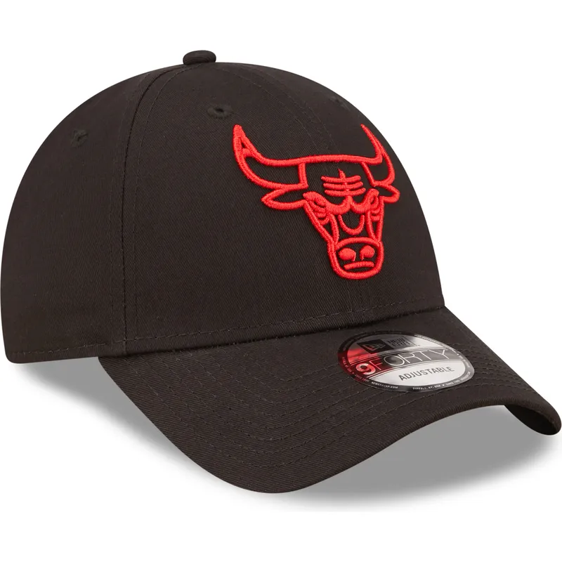 kapa-zaobljena-crna-podesiv-9forty-neon-outline-chicago-bulls-nba-new-era