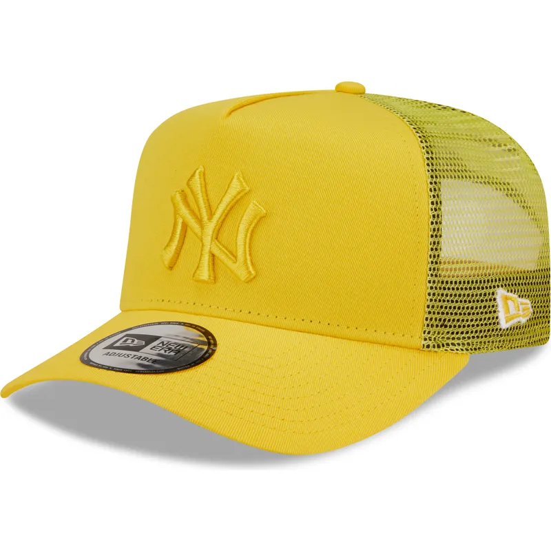 kapa-zaobljena-zuta-snapback-a-frame-tonal-mesh-new-york-yankees-mlb-new-era
