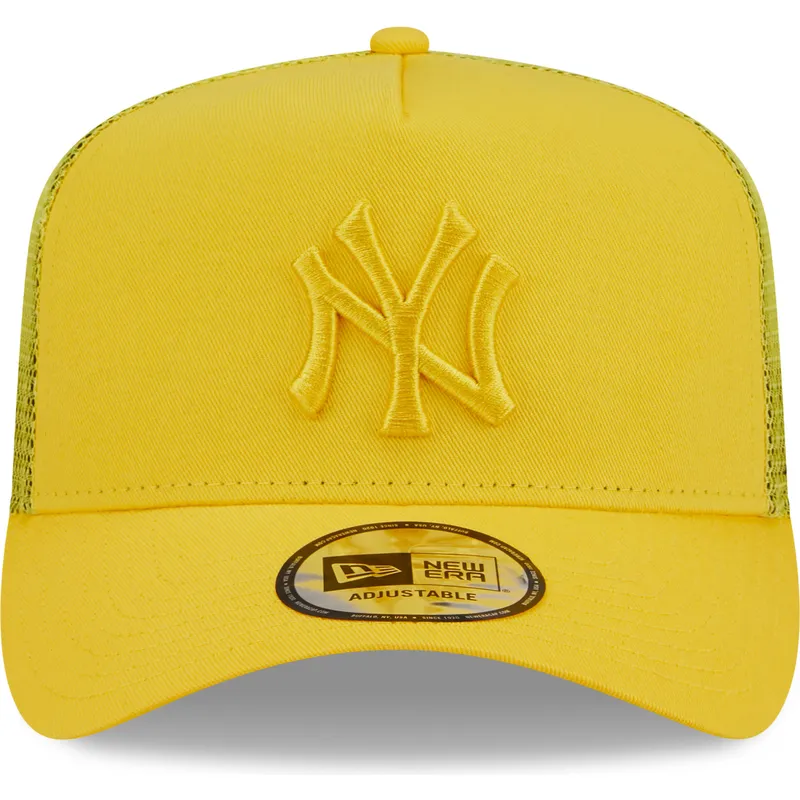 cap-zaobljena-yellow-snapback-a-frame-tonal-mesh-new-york-yankees-mlb-new-era