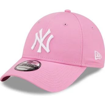 kapa-zaobljena-ruzicasta-podesiv-9forty-league-essential-new-york-yankees-mlb-new-era