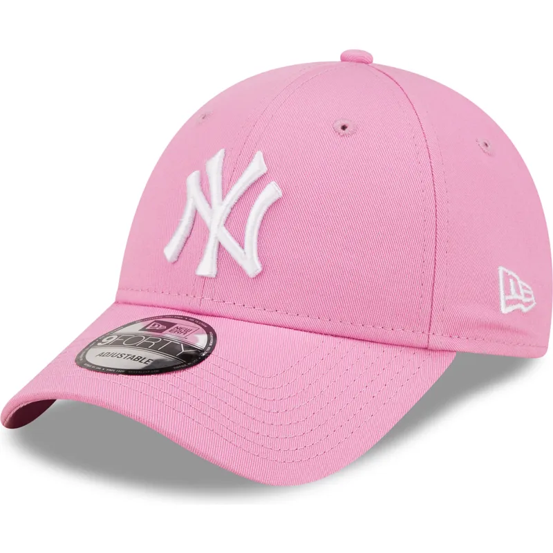 kapa-zaobljena-ruzicasta-podesiv-9forty-league-essential-new-york-yankees-mlb-new-era