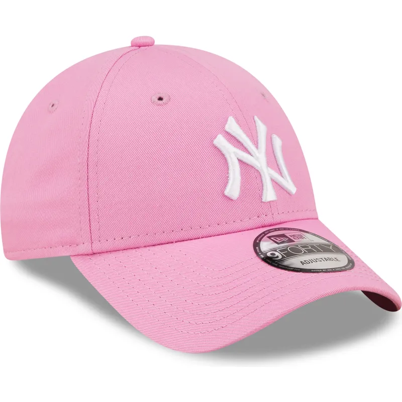 kapa-zaobljena-ruzicasta-podesiv-9forty-league-essential-new-york-yankees-mlb-new-era
