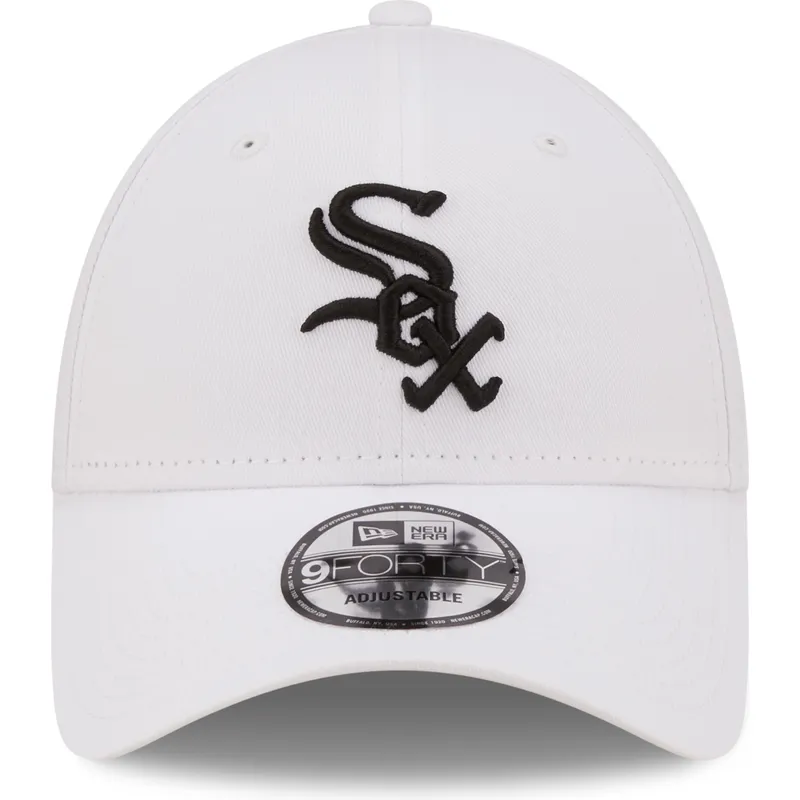 kape-zaobljena-bijela-podesiva-traka-9forty-league-essential-chicago-white-sox-mlb-new-era