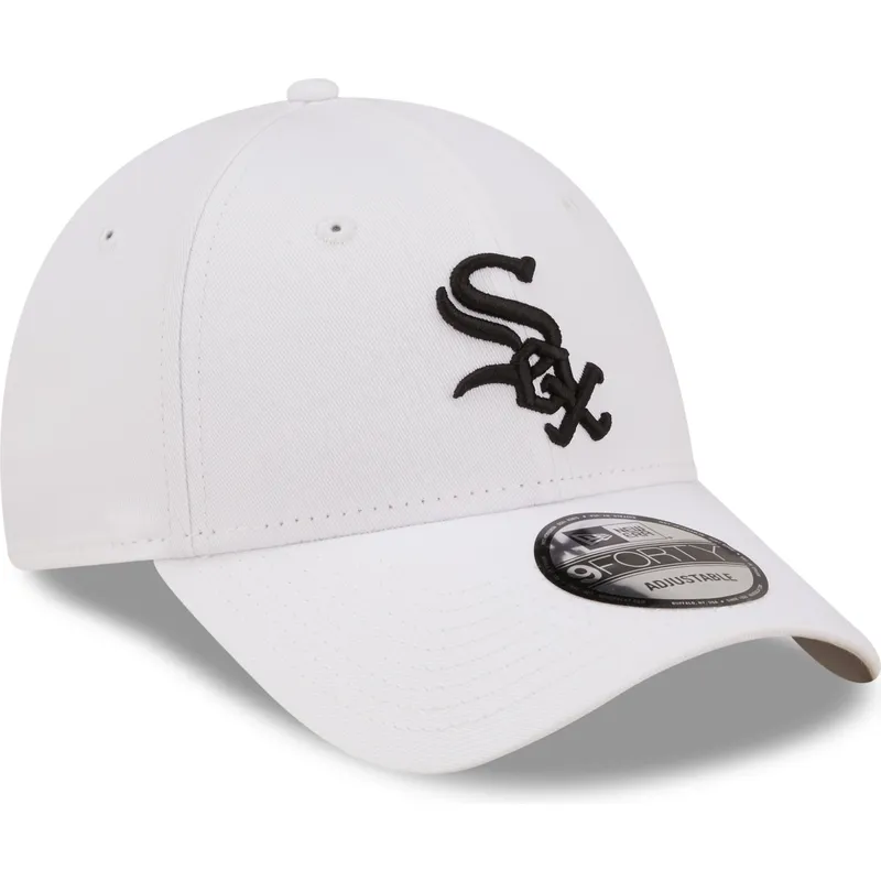 kape-zaobljena-bijela-podesiva-traka-9forty-league-essential-chicago-white-sox-mlb-new-era