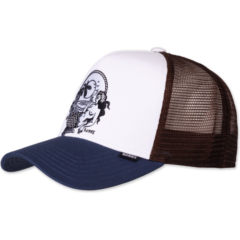 djinns-lazy-mermaid-hft-lazy-days-are-the-best-days-white-brown-and-blue-trucker-hat
