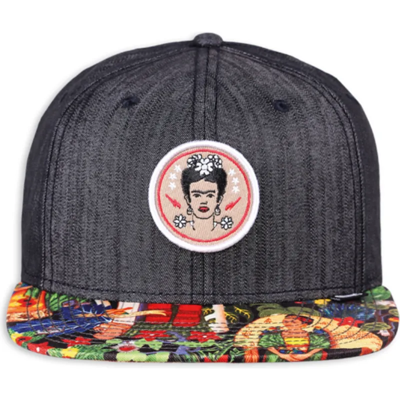 kapa-ravna-crna-snapback-frida-kahlo-linen-rev-djinns