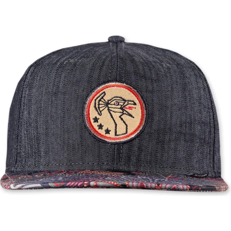 kapa-ravna-crna-snapback-peacock-linen-rev-djinns kapa-ravna-crna-snapback-peacock-linen-rev-djinns