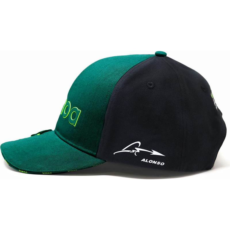 kimoa-curved-brim-fernando-alonso-aston-martin-formula-1-green-and-black-adjustable-cap