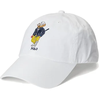 Polo Ralph Lauren Curved Brim Polo Bear Twill White Adjustable Cap