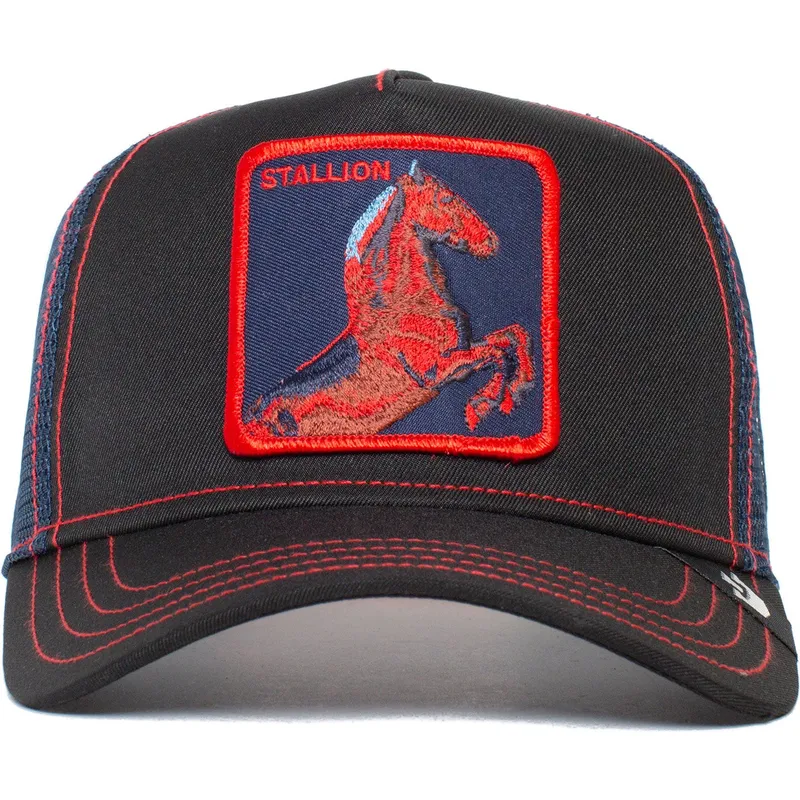 kapa-zaobljena-crna-snapback-stallion-trip-the-farm-goorin-bros