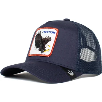 Kape zaobljena mornarsko plava snapback águila Freedom Truckin The Farm The Farm de Goorin Bros.