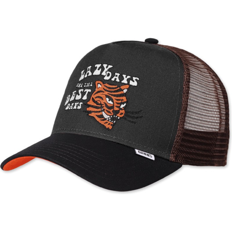 djinns-lazy-tiger-hft-lazy-days-are-the-best-days-black-trucker-hat