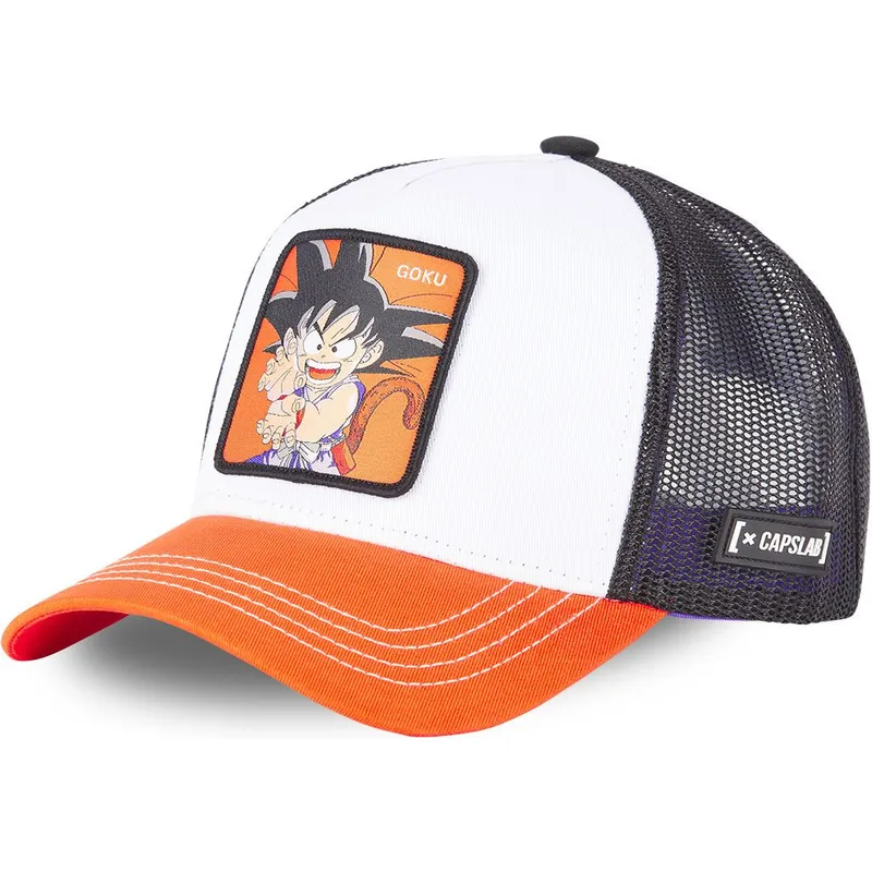 kapa-zaobljena-bijela-snapback-db3-gok2-son-goku-dragon-ball-capslab kapa-zaobljena-bijela-snapback-db3-gok2-son-goku-dragon-ball-capslab