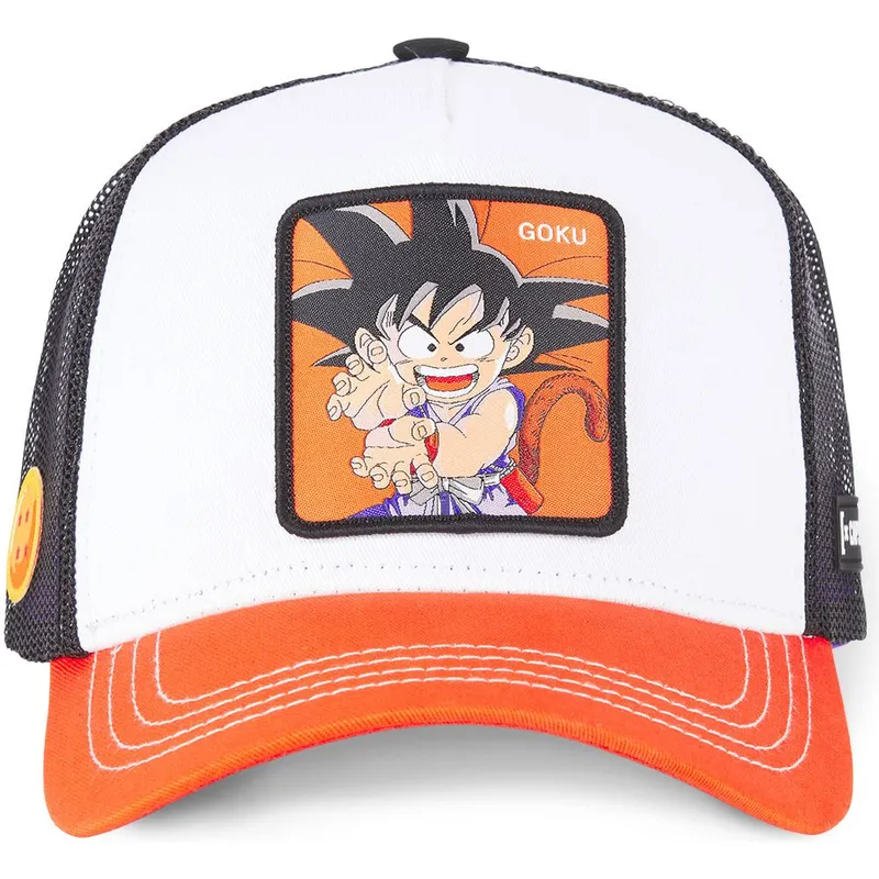 cap-zaobljena-white-snapback-son-goku-dragon-ball-capslab