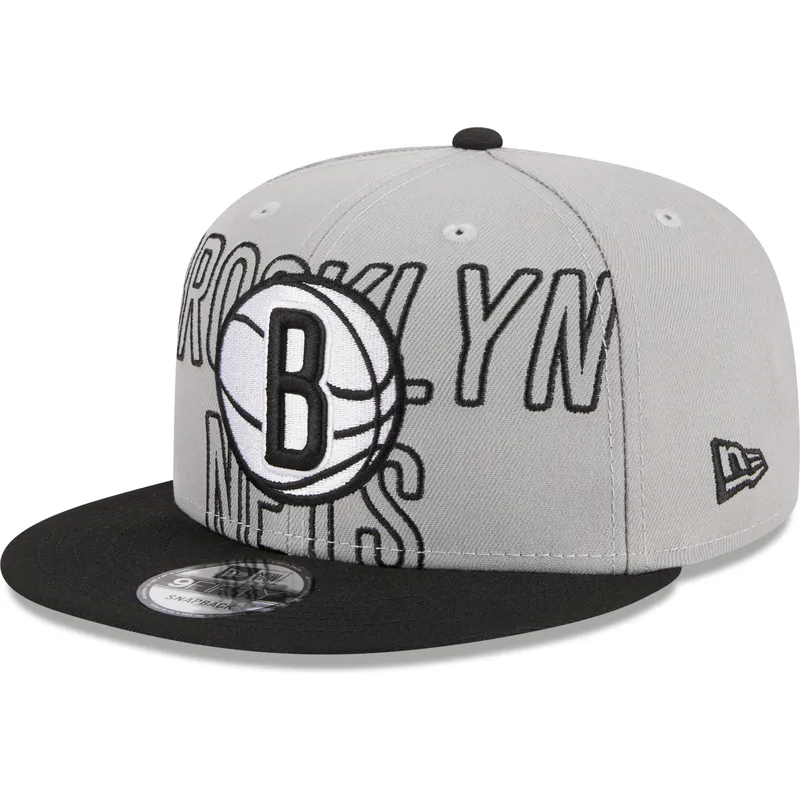 kapa-ravna-siva-snapback-9fifty-draft-edition-2023-brooklyn-nets-nba-new-era