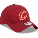 cap-zaobljena-red-adjustable-strap-9twenty-draft-edition-2023-cleveland-cavaliers-nba-new-era