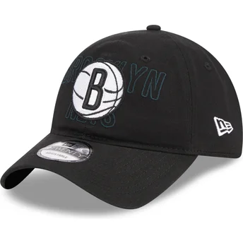 Kape zaobljena crna podesiva traka 9TWENTY Draft Edition 2023 Brooklyn Nets NBA New Era